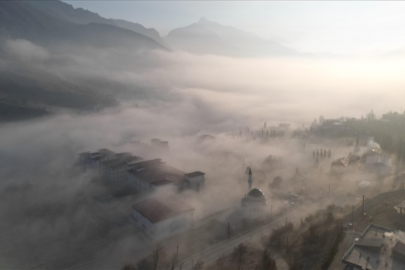 Şırnak Uludere'yi sis yuttu