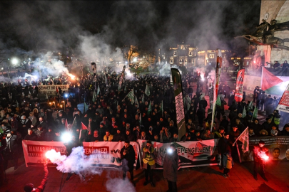 İstanbul'da Gazze'ye destek yürüyüşü yapıldı