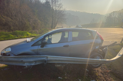 Bursa’da patlayan lastik kazaya neden oldu 