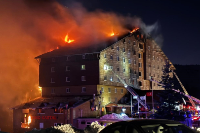 Kartalkaya'daki otel yangını ile mücadele yaklaşık 6 saattir sürüyor!