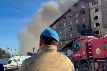 Kartalkaya'daki otel yangını ile mücadele yaklaşık 6 saattir sürüyor!