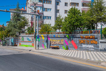 Ankara'da sokak duvarları estetik bir görünüme kavuşuyor