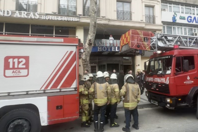 İstanbul'da korkutan otel yangını