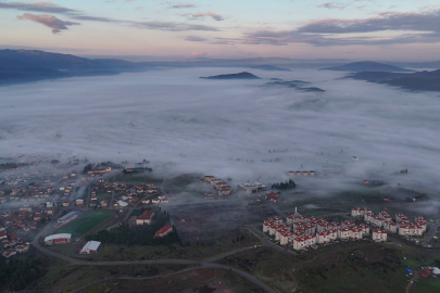 Balıkesir'in Sındırgı ilçesinde sis etkili oldu