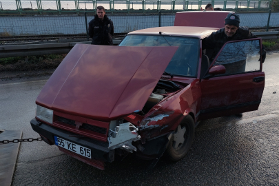 Samsun'da araç bariyere çarptı: 1 yaralı!