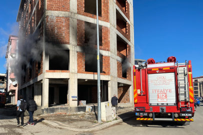 Ordu'da inşaatta yangın paniği!