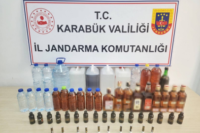 Karabük'te jandarma ekiplerinden sahte alkol operasyonu